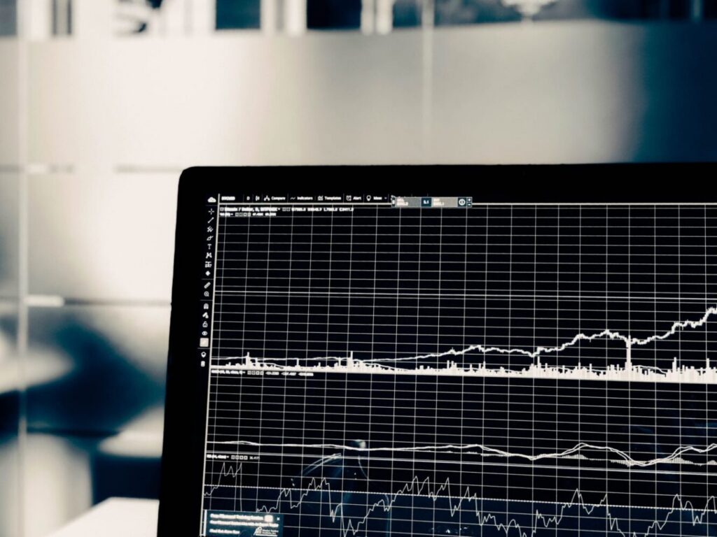 stock chart on computer screen