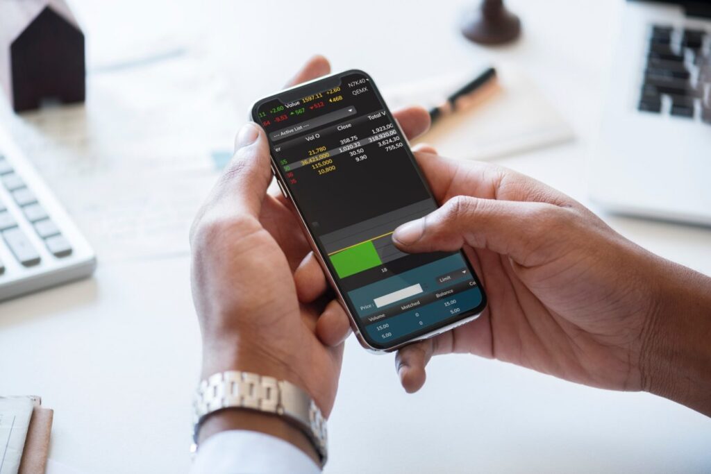 stock prices on mobile phone