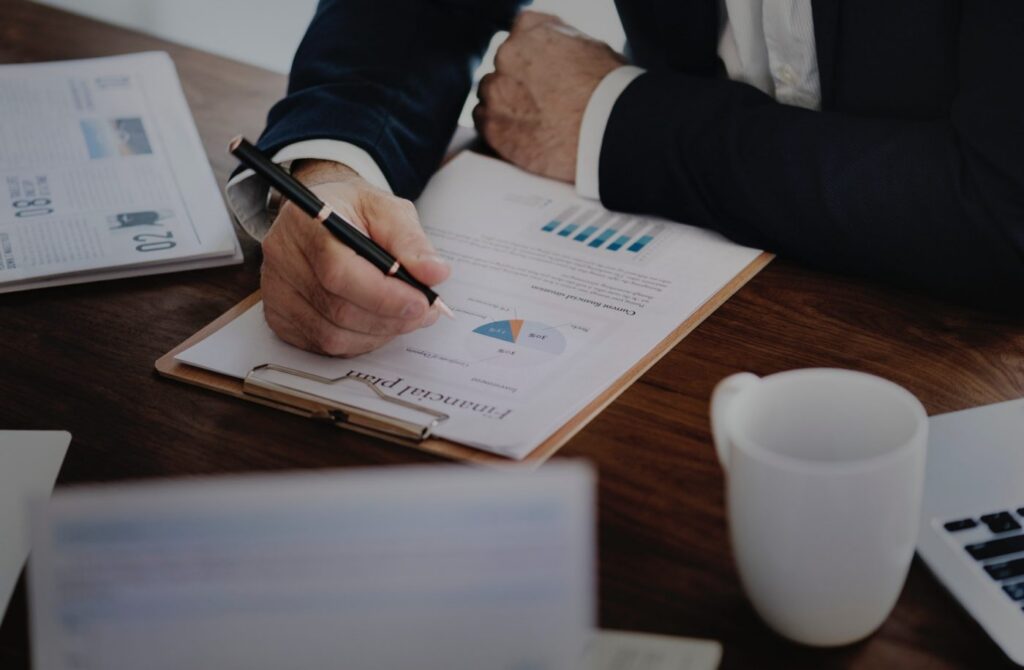 person with financial plan